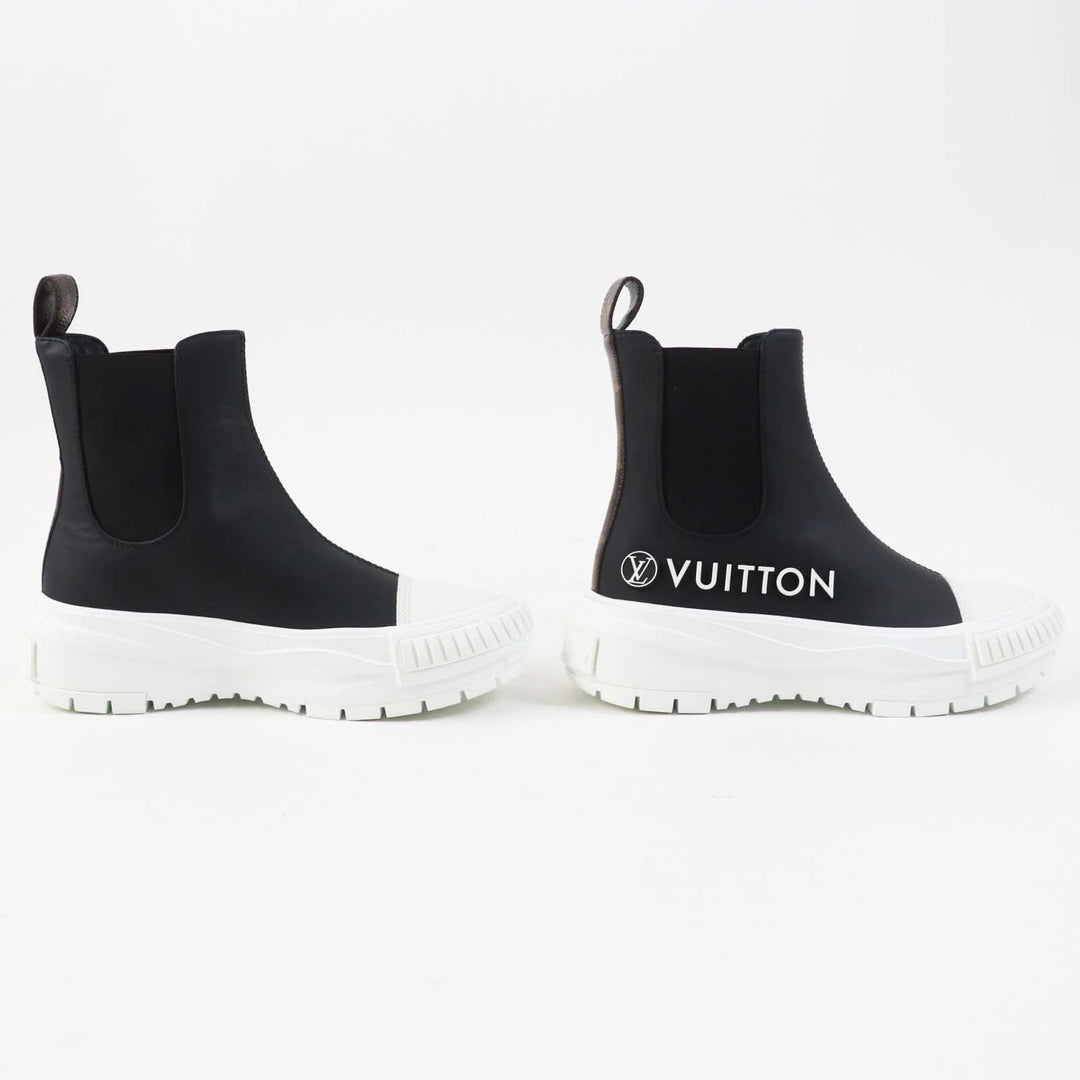 Excellent LOUIS VUITTON boots LV squad line High-top sneakers/side-gored 35
