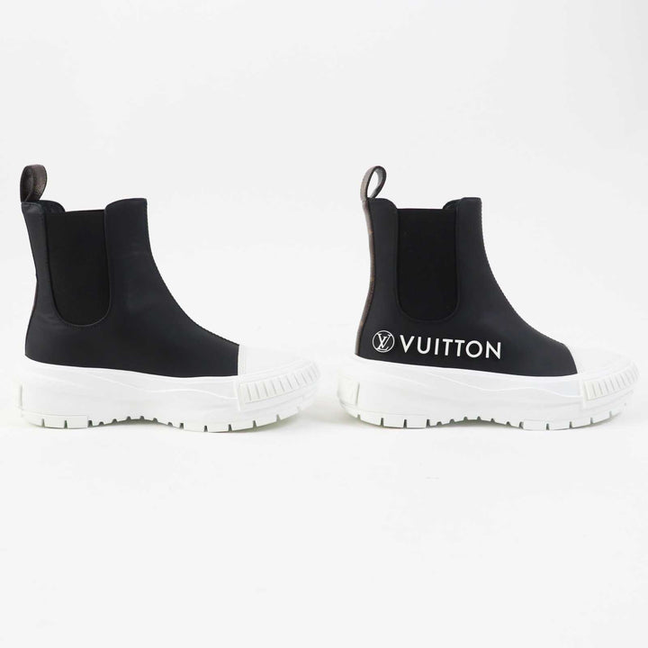 Excellent LOUIS VUITTON boots LV squad line High-top sneakers/side-gored 35