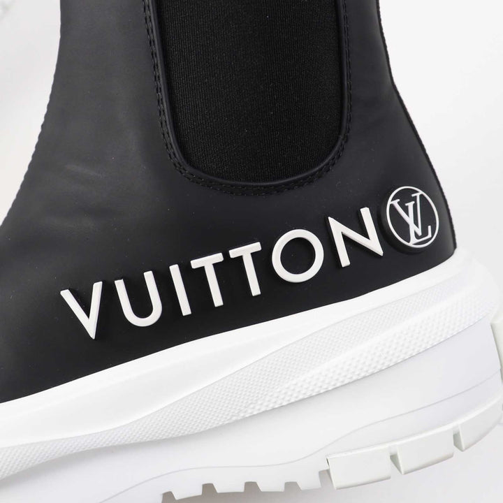 Excellent LOUIS VUITTON boots LV squad line High-top sneakers/side-gored 35