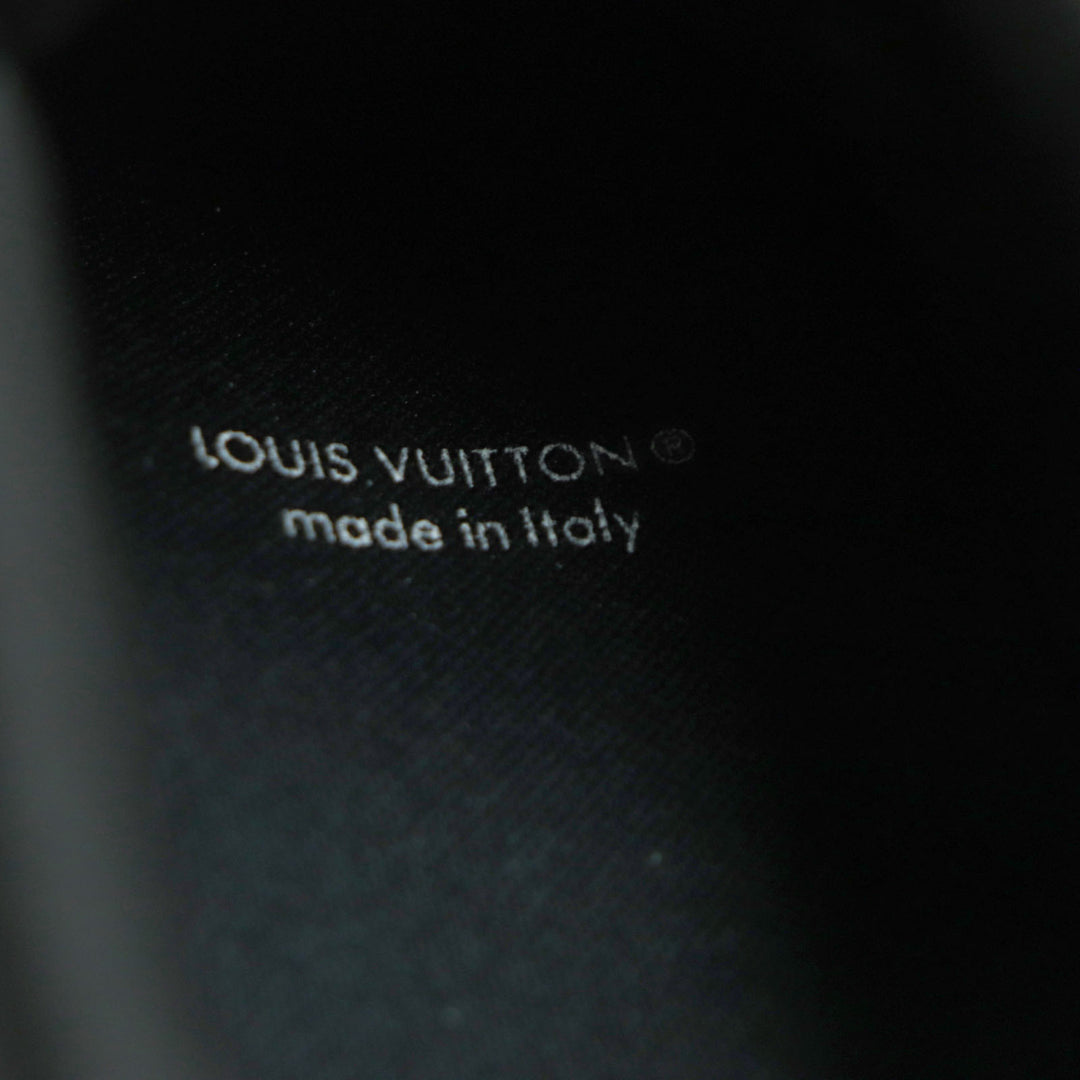 Great LOUIS VUITTON×NIGO sneakers Comes with a rubber charm Black red leather mens 6