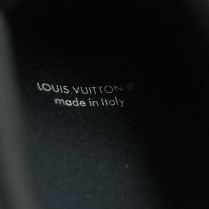 Great LOUIS VUITTON×NIGO sneakers Comes with a rubber charm Black red leather mens 6