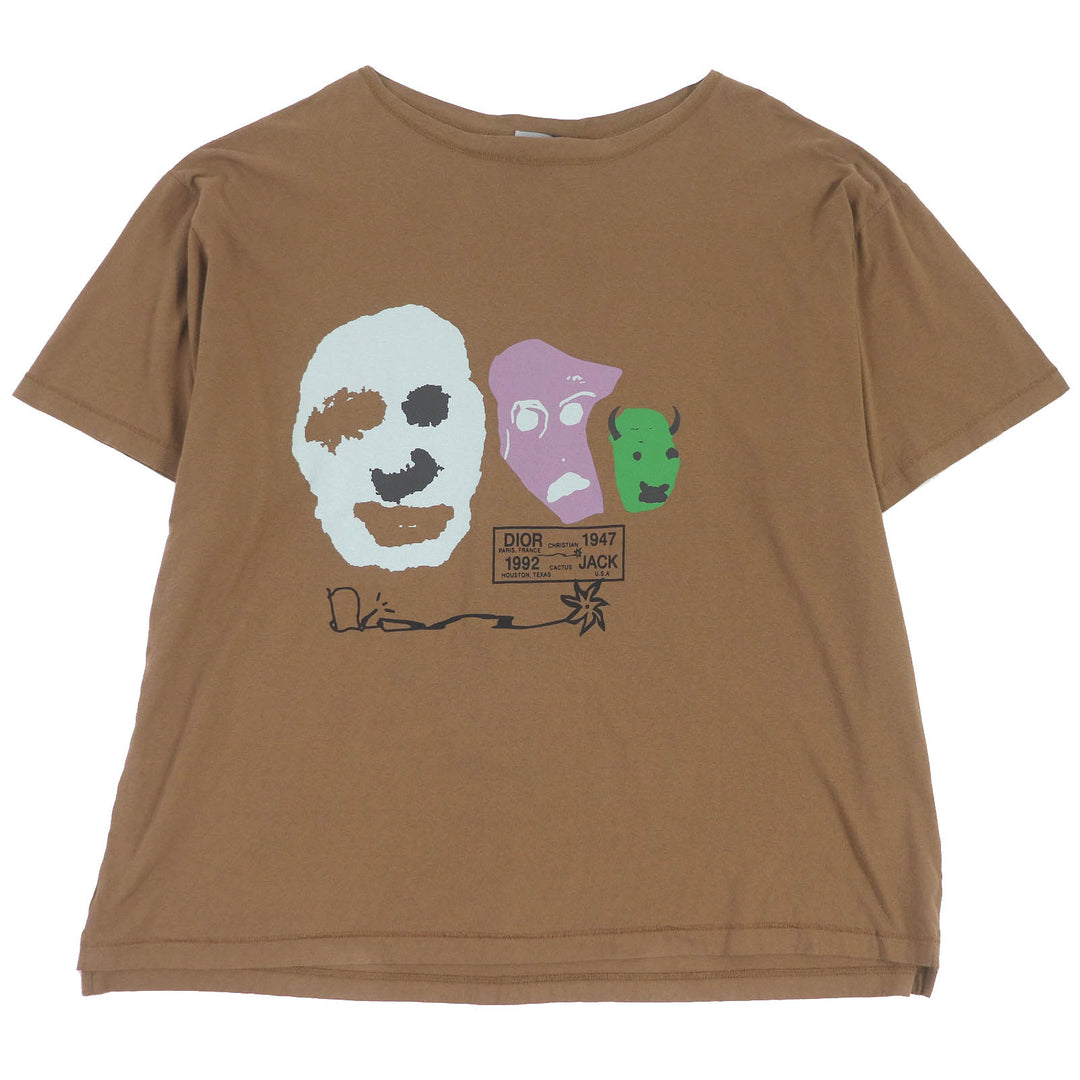 Excellent DIOR Short sleeve T-shirt Marron cotton mens 283J632I0752