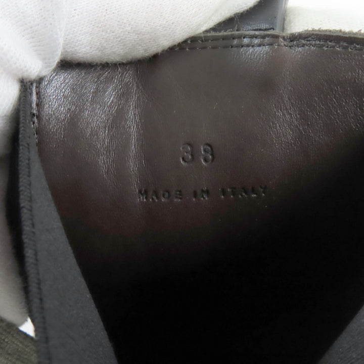 Excellent BOTTEGAVENETA short boots Tire Chelsea Boots Black White leather Women 38