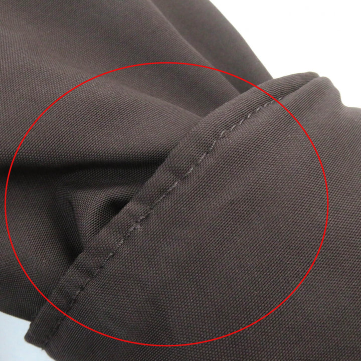 Great Salvatore Ferragamo coat Check trim logo button hooded Dark brown mens 48