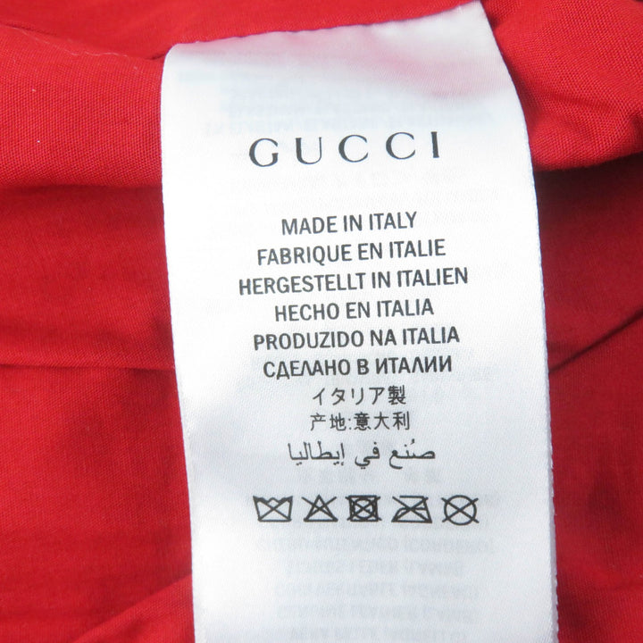 Great GUCCI Bomber jacket Lambskin GUCCY back logo gold Sheep leather Women 38 519455