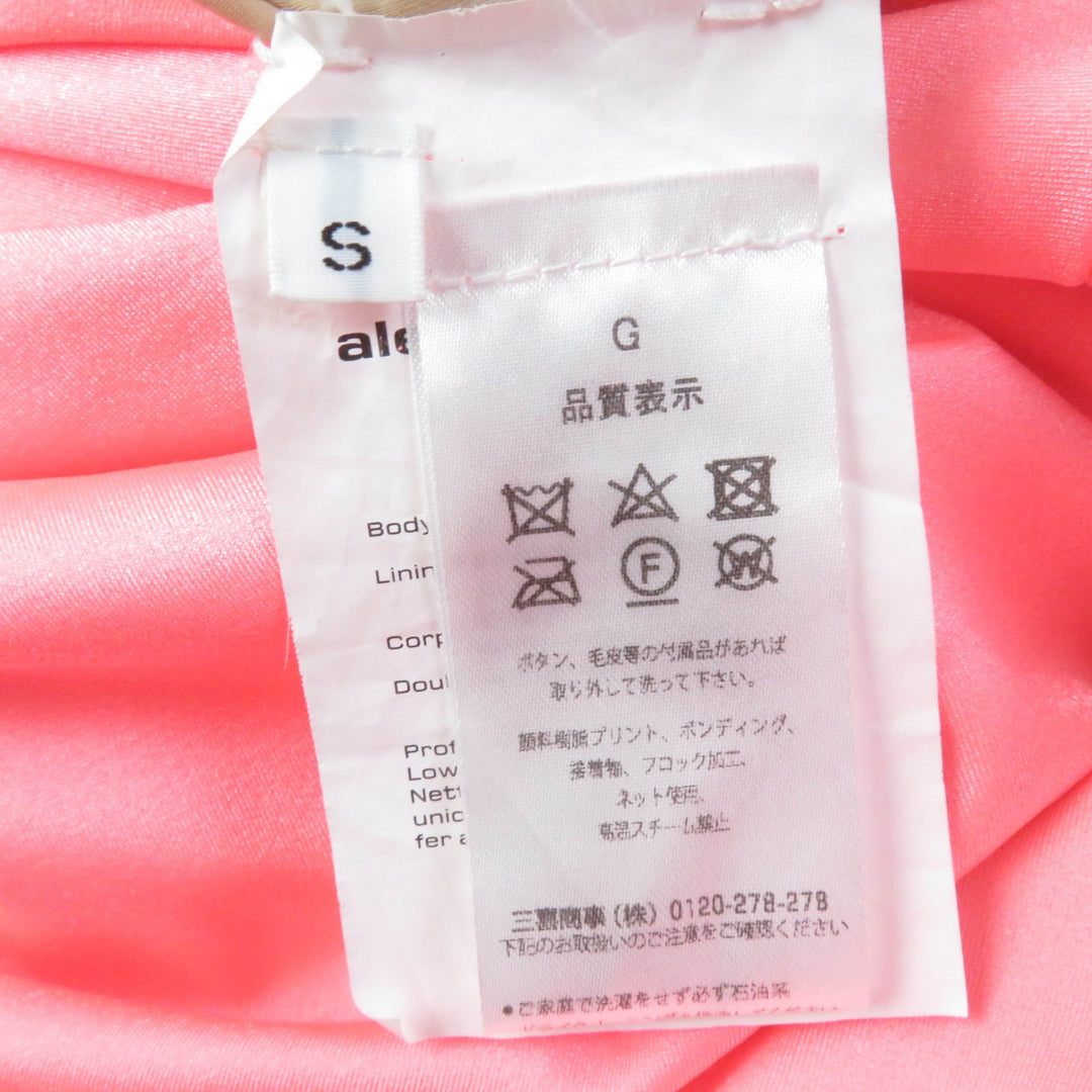 Great Alexander Wang dress Crystal logo stretch satin jersey maxi Coral pink Nylon Women S