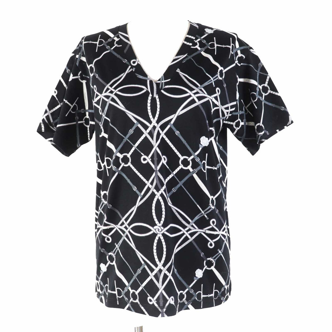 Excellent HERMES Short sleeve T-shirt PARCOURS SANS FAUTE PERFECT COURSE 34
