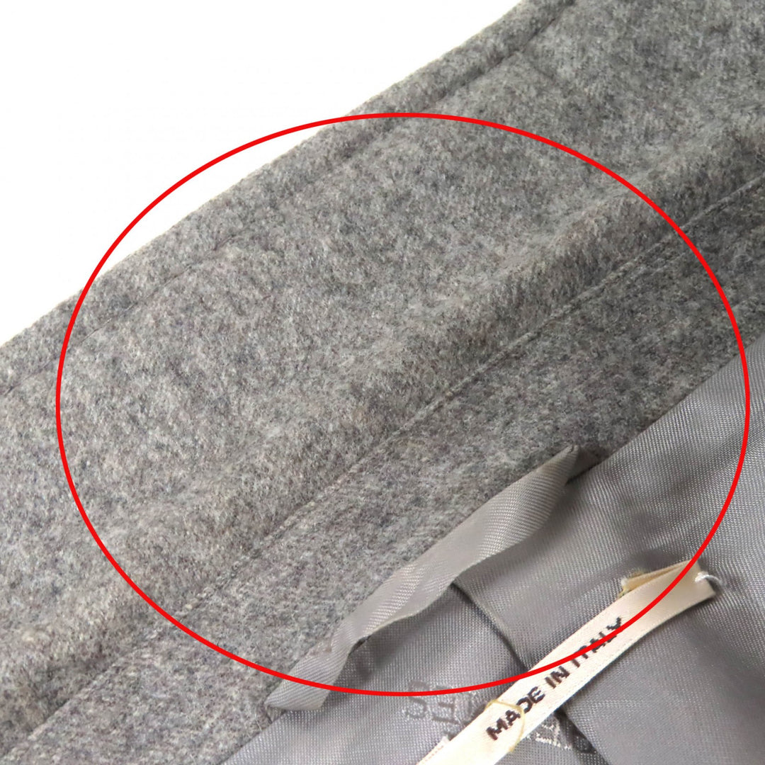 Great HERMES tailored jacket Logo-patterned lining, padded, single gray wool mens 46