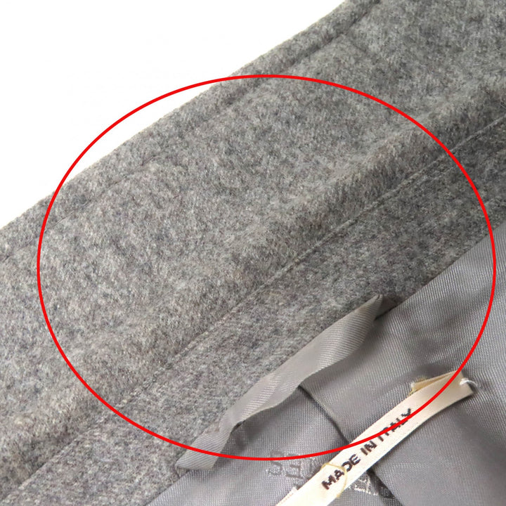 Great HERMES tailored jacket Logo-patterned lining, padded, single gray wool mens 46