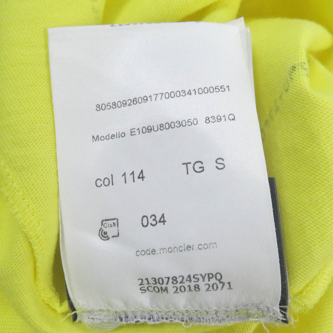 Excellent MONCLER GENIUS 7 Short sleeve T-shirt MAGLIA T-SHIRT yellow cotton S