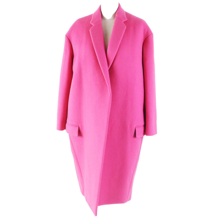 Excellent CELINE coat Egg Crombie Coat Rare color pink cashmere Women 34 2 8H13/4903