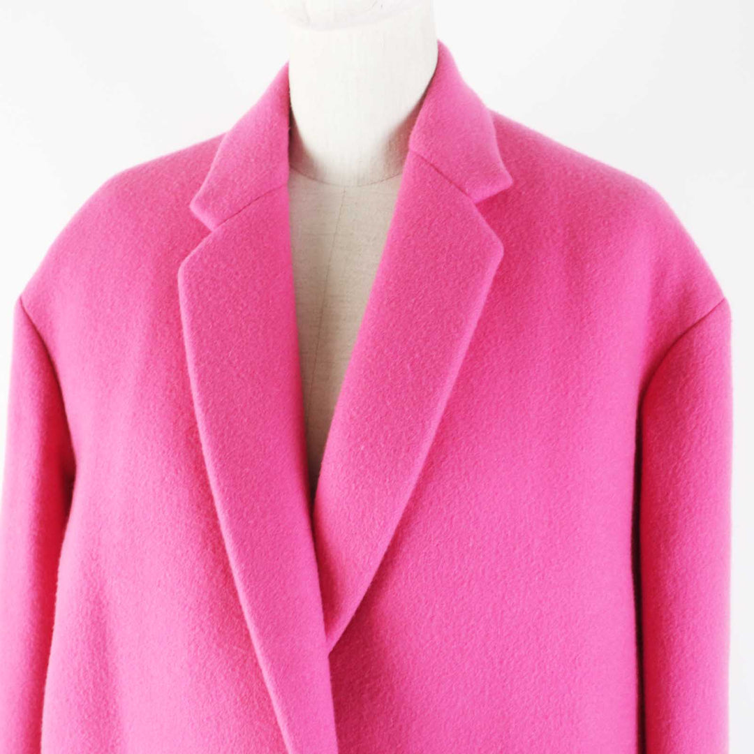 Excellent CELINE coat Egg Crombie Coat Rare color pink cashmere Women 34 2 8H13/4903