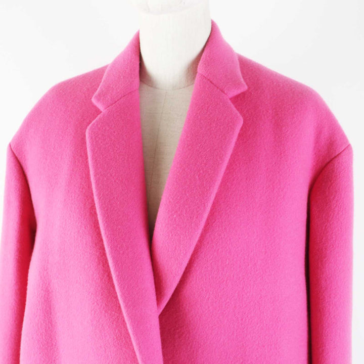 Excellent CELINE coat Egg Crombie Coat Rare color pink cashmere Women 34 2 8H13/4903