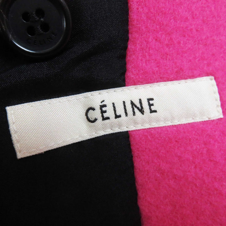Excellent CELINE coat Egg Crombie Coat Rare color pink cashmere 34 2 8H13/4903