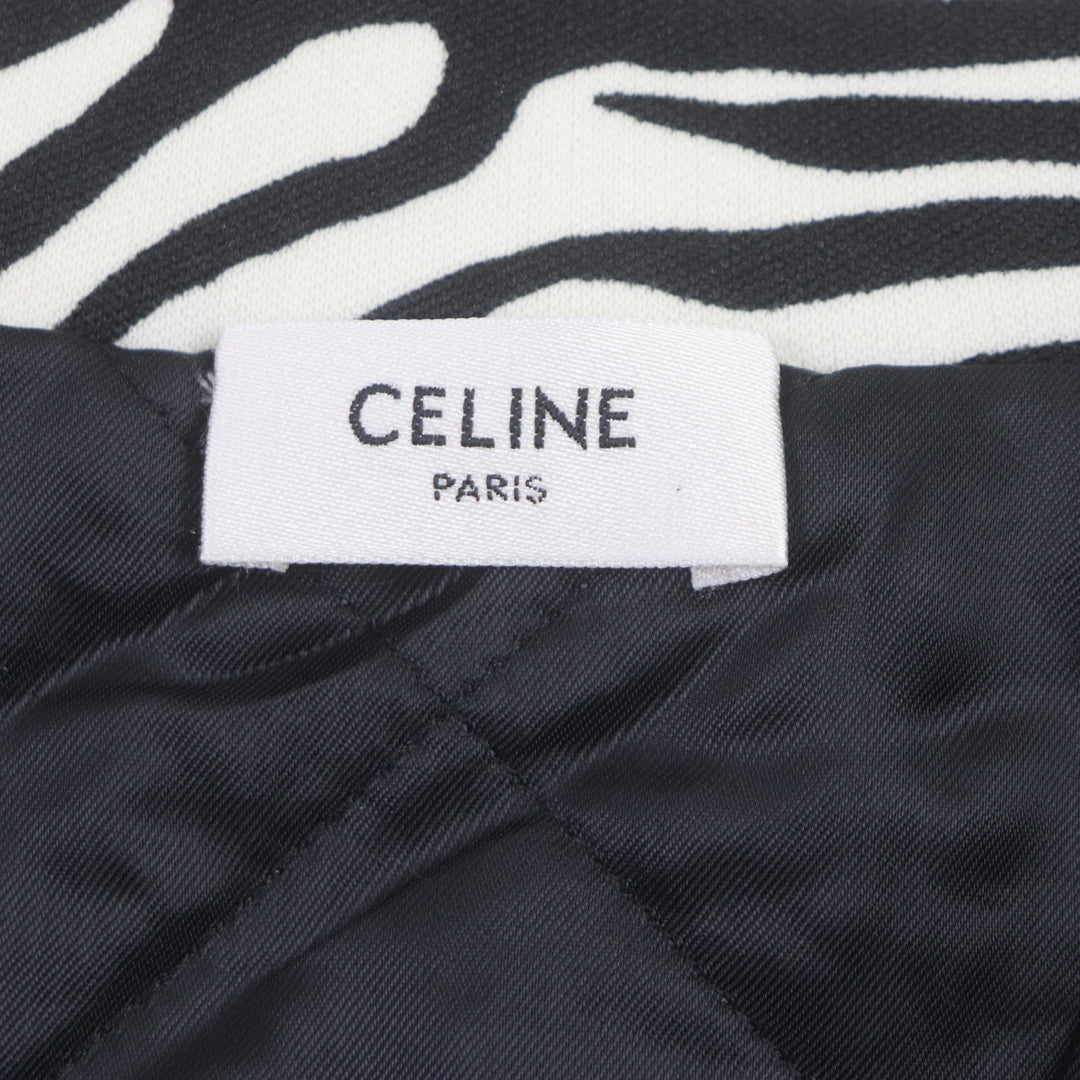 Great CELINE Track jacket Zebra Pattern Double Face Logo Embroidered mens L 2Y880426S