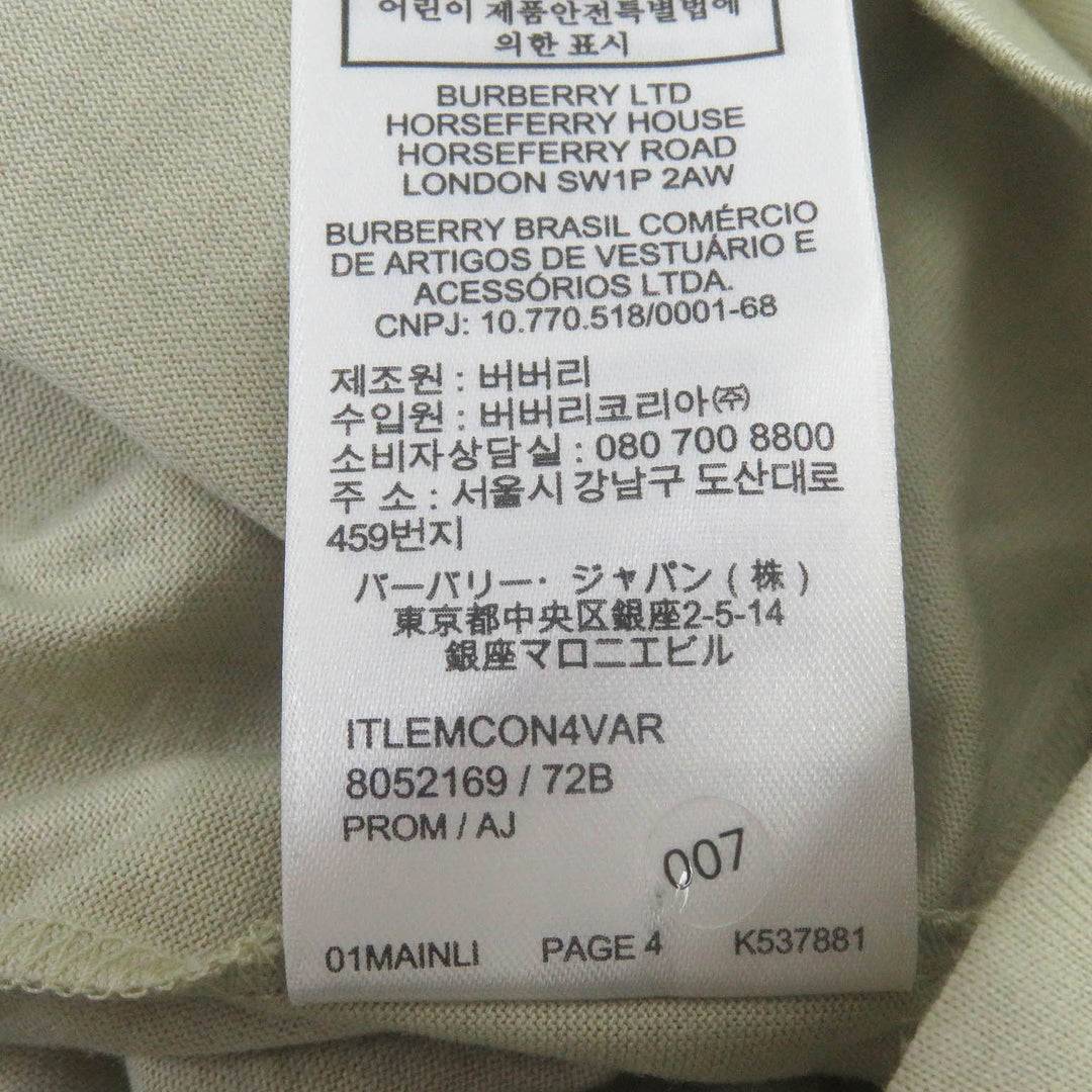 Pristine BURBERRY Short sleeve T-shirt Printed crew neck short sleeves mens L