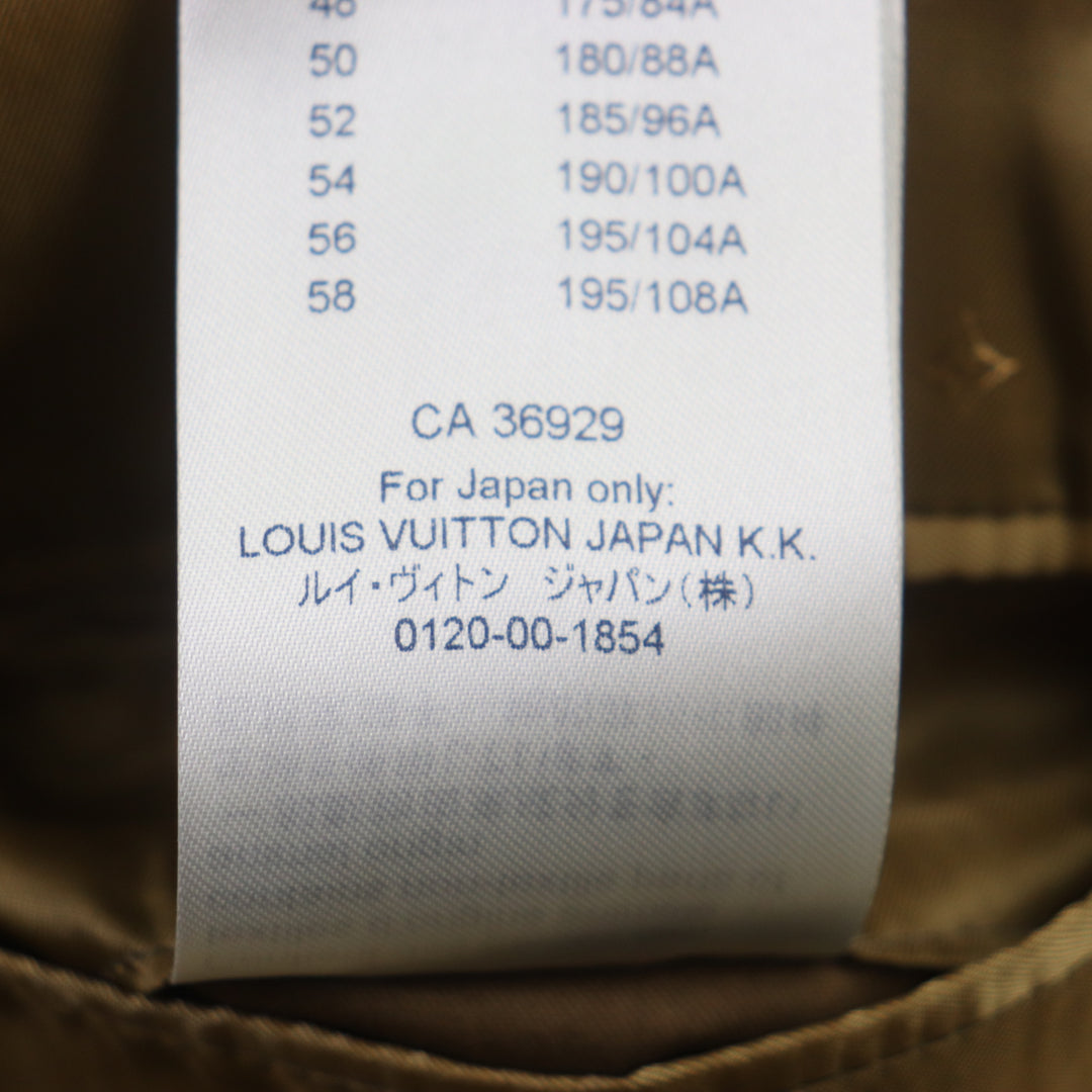 Excellent LOUIS VUITTON coat Logo button long Brown wool mens 44 HGC70E