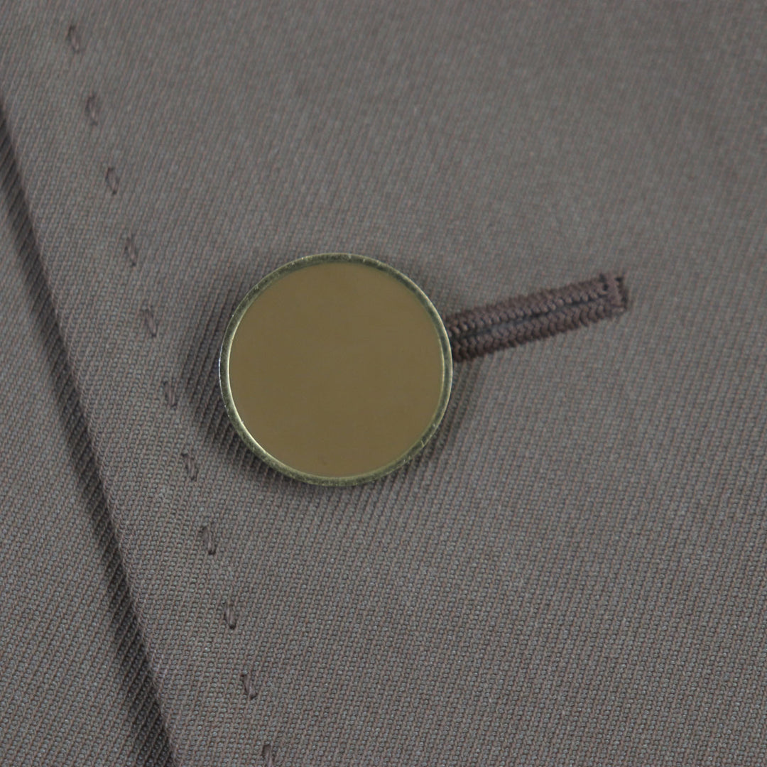 Excellent LOUIS VUITTON coat Logo button long Brown wool mens 44 HGC70E