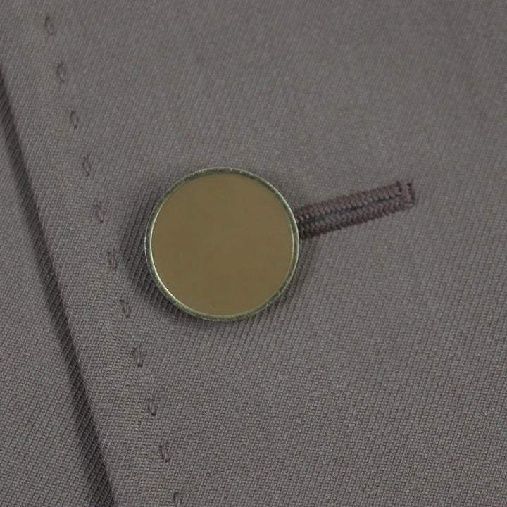 Excellent LOUIS VUITTON coat Logo button long Brown wool mens 44 HGC70E