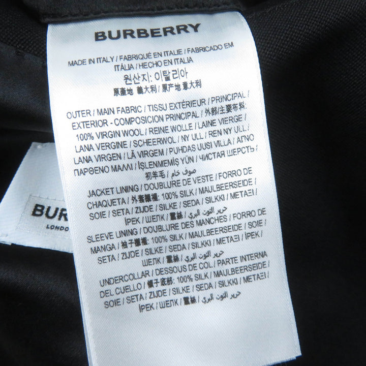 Pristine BURBERRY tailored jacket design black Virgin wool Women 36 8046742