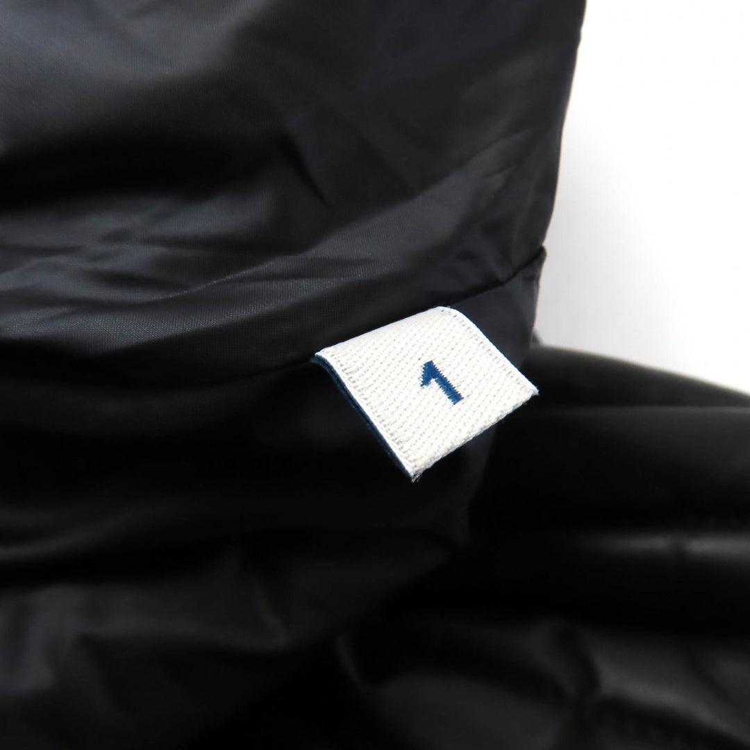 Pristine MONCLER Down jacket FLAMANT Lamb leather riders jacket black Nylon 1