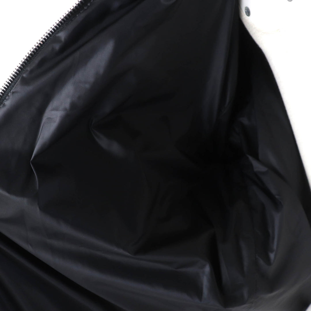 Pristine MONCLER Down jacket FLAMANT Lamb leather riders jacket black Nylon Women 1