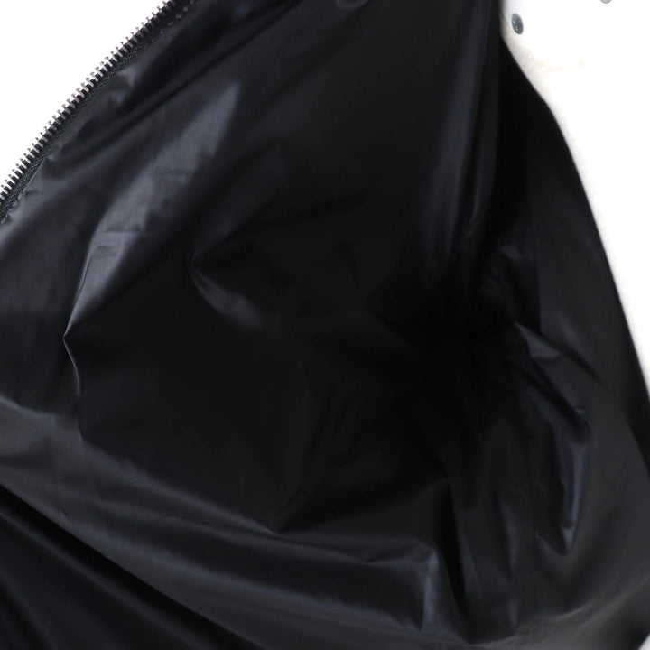Pristine MONCLER Down jacket FLAMANT Lamb leather riders jacket black Nylon Women 1