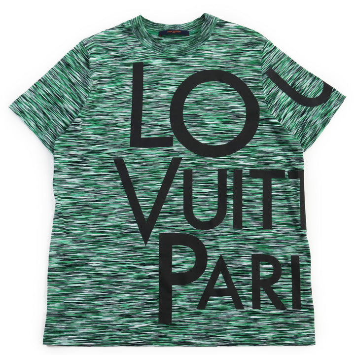 Excellent LOUIS VUITTON Short sleeve T-shirt Big Logo Galaxy Print mens S HGY12W