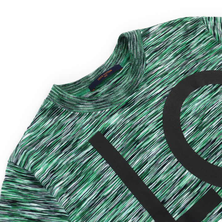 Excellent LOUIS VUITTON Short sleeve T-shirt Big Logo Galaxy Print mens S HGY12W