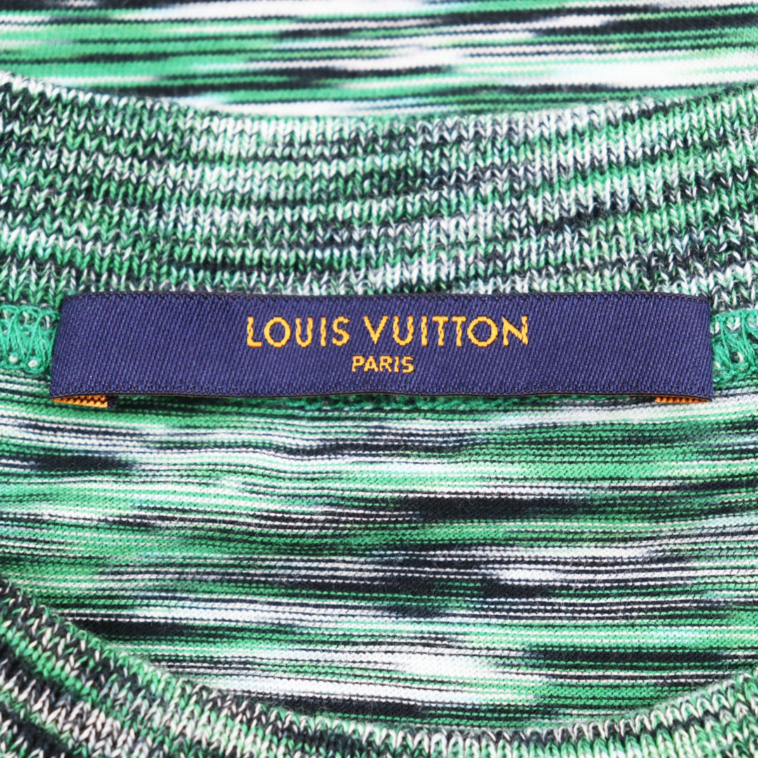 Excellent LOUIS VUITTON Short sleeve T-shirt Big Logo Galaxy Print mens S HGY12W