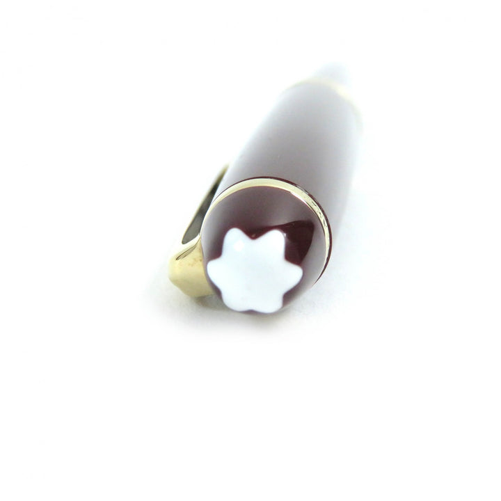 MONTBLANC fountain pen Meisterstück Classic white star Bordeaux gold K14 mens