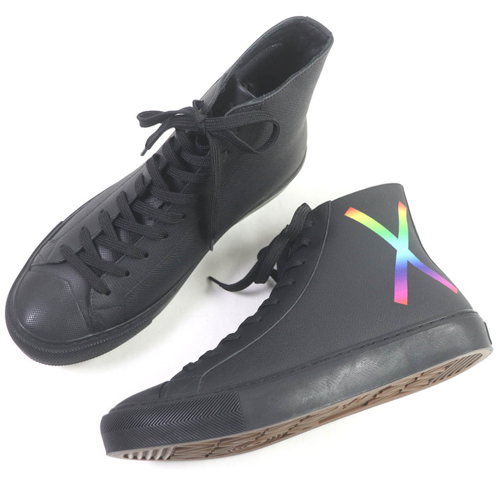 Excellent LOUIS VUITTON High cut sneakers LV Tattoo Line Lace up black leather mens 5.5