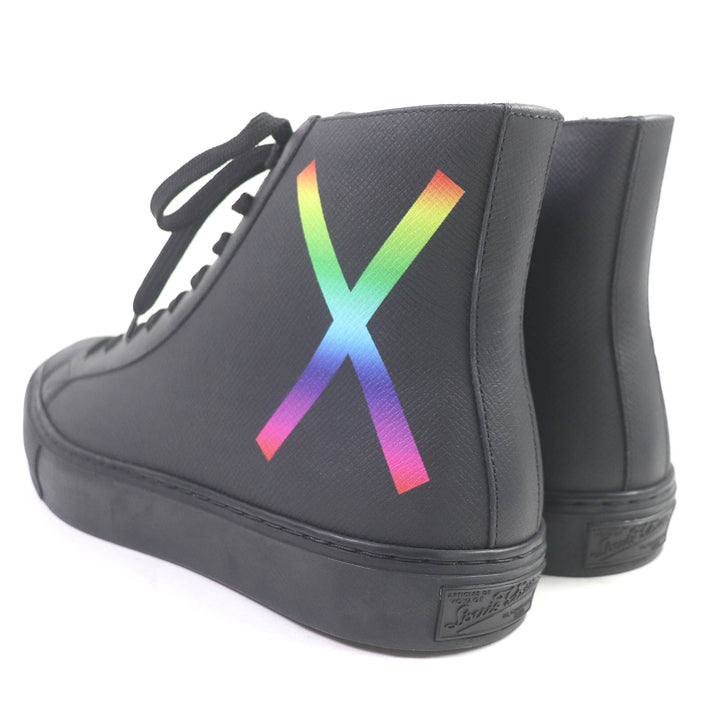 Excellent LOUIS VUITTON High cut sneakers LV Tattoo Line Lace up black leather mens 5.5
