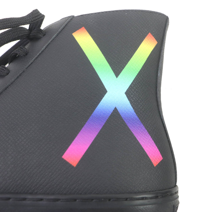 Excellent LOUIS VUITTON High cut sneakers LV Tattoo Line Lace up black leather mens 5.5