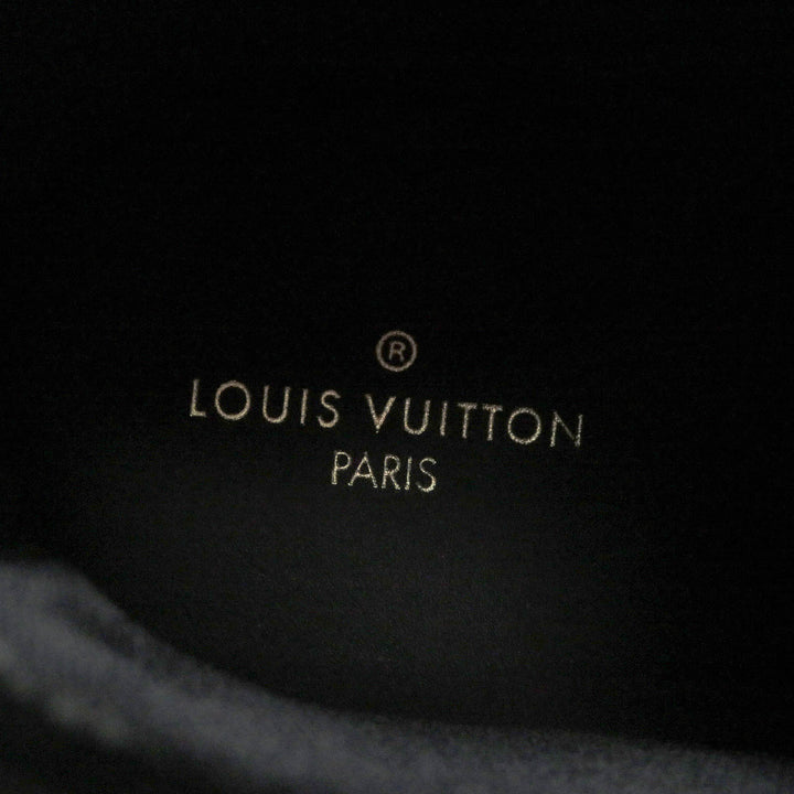 Excellent LOUIS VUITTON High cut sneakers LV Tattoo Line Lace up black leather mens 5.5