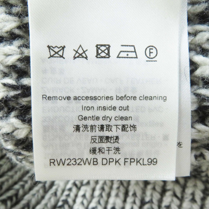 Pristine LOUIS VUITTON one piece Monogram design belted long sleeve chunky knit