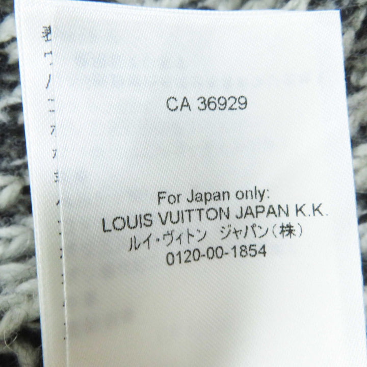 Pristine LOUIS VUITTON one piece Monogram design belted long sleeve chunky knit