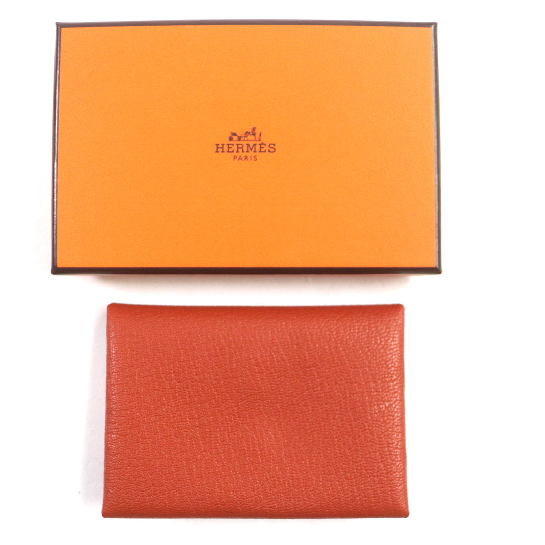 Pristine HERMES Coin case Calvi duo Shoble misol mens