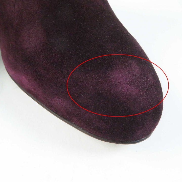 Excellent Salvatore Ferragamo short boots Suede purple Goatskin Women