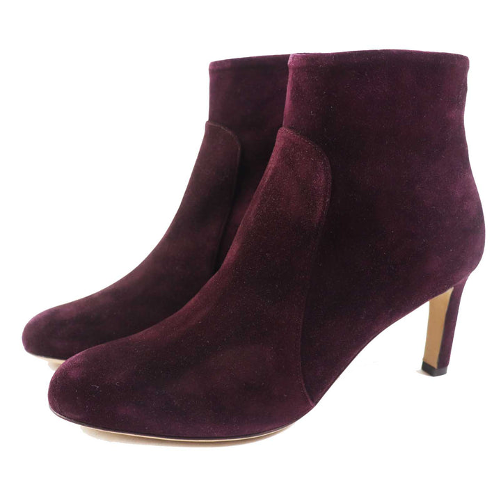 Excellent Salvatore Ferragamo short boots Suede purple Goatskin Women