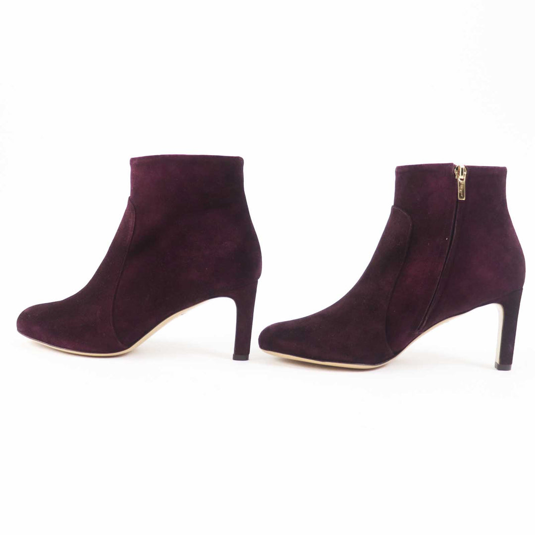 Excellent Salvatore Ferragamo short boots Suede purple Goatskin Women