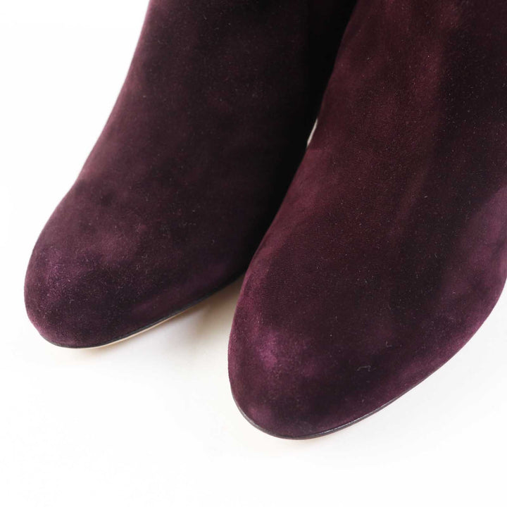 Excellent Salvatore Ferragamo short boots Suede purple Goatskin Women