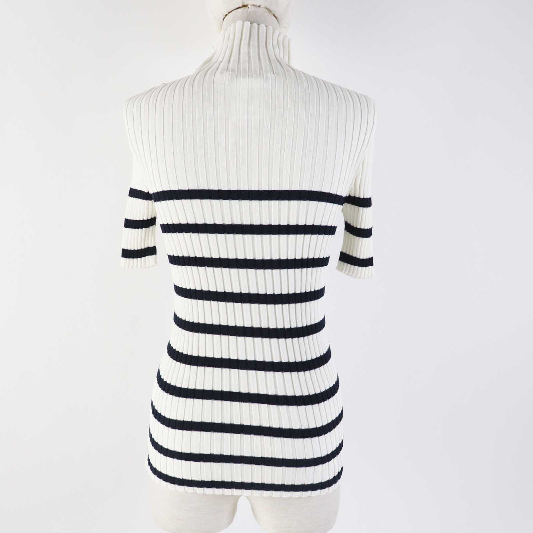 Excellent Christian Dior Short sleeve knit Logo button Women IT38