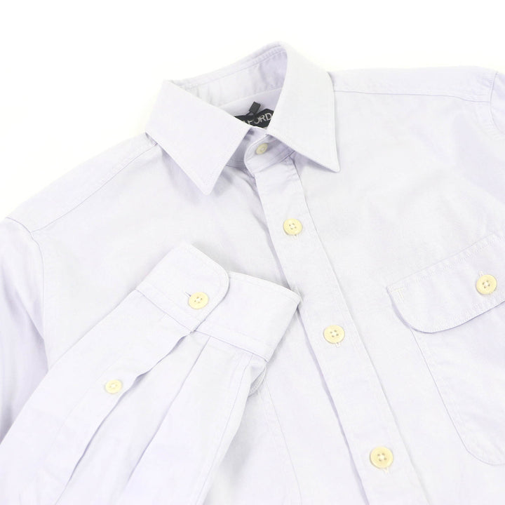 Pristine TOM FORD Long sleeve shirt Plain Check Pattern Two-piece set cotton mens