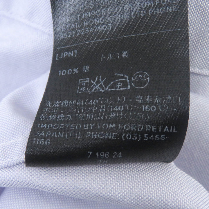 Pristine TOM FORD Long sleeve shirt Plain Check Pattern Two-piece set cotton mens
