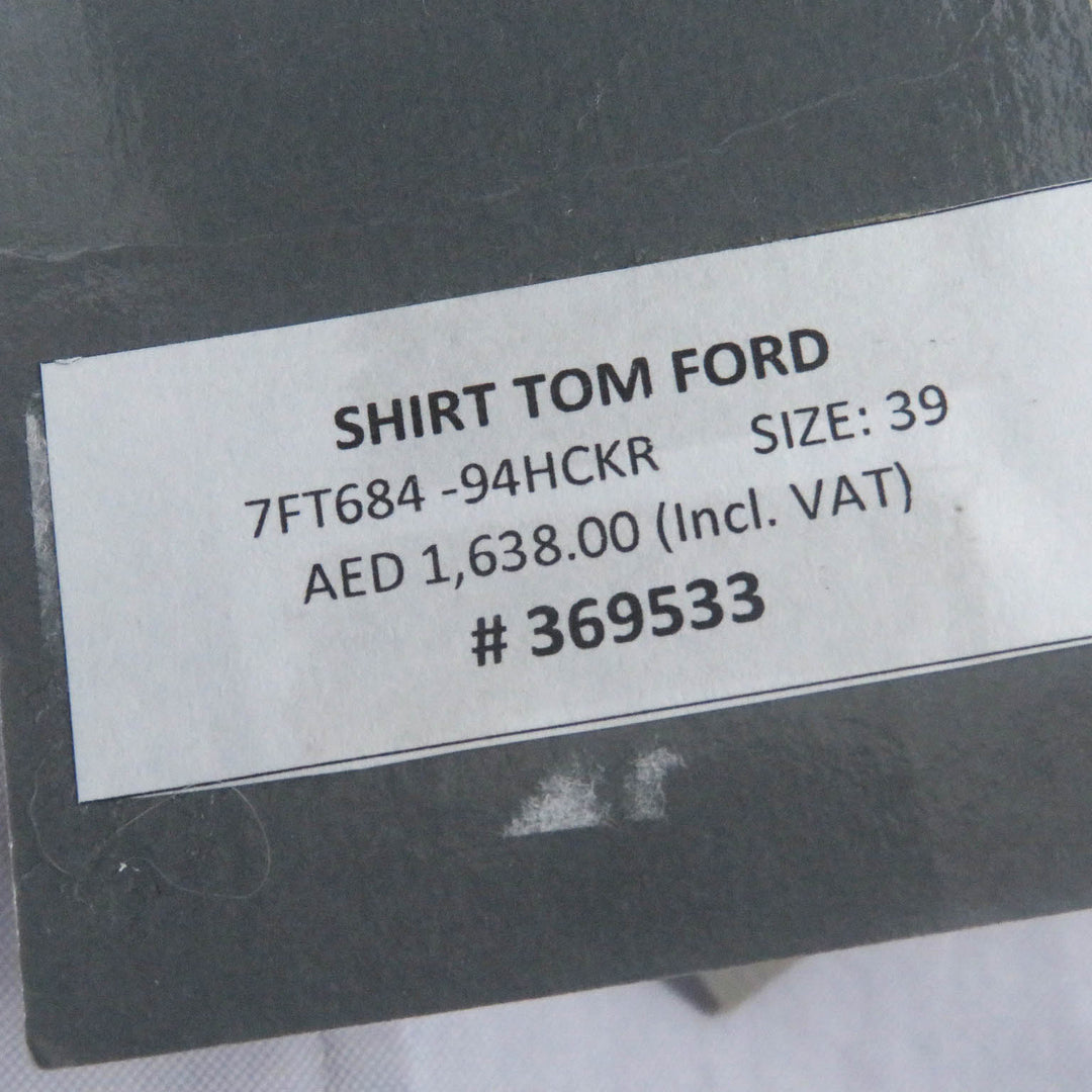 Pristine TOM FORD Long sleeve shirt Plain Check Pattern Two-piece set cotton mens
