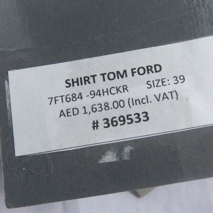 Pristine TOM FORD Long sleeve shirt Plain Check Pattern Two-piece set cotton mens