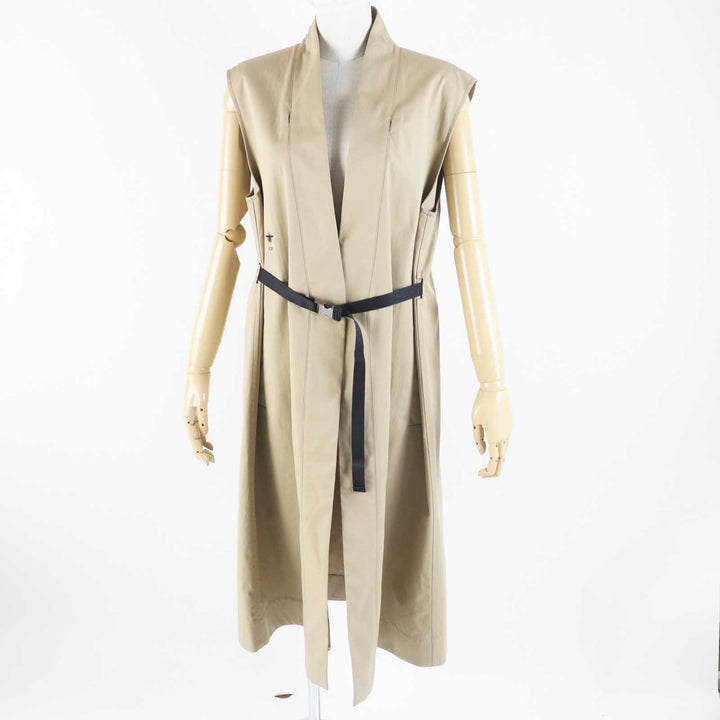 Excellent Christian Dior trench coat black cotton Women 42 327M11A3332