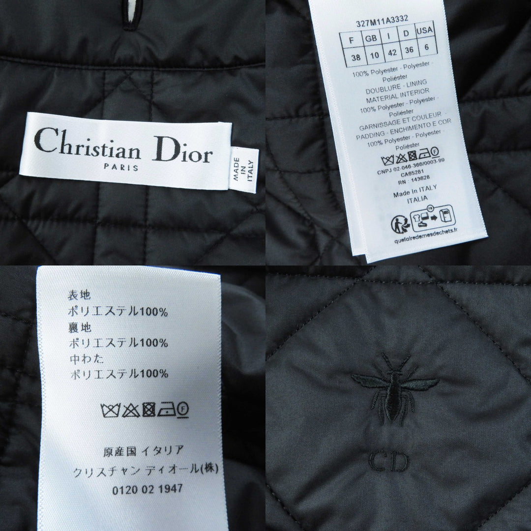 Excellent Christian Dior trench coat black cotton Women 42 327M11A3332