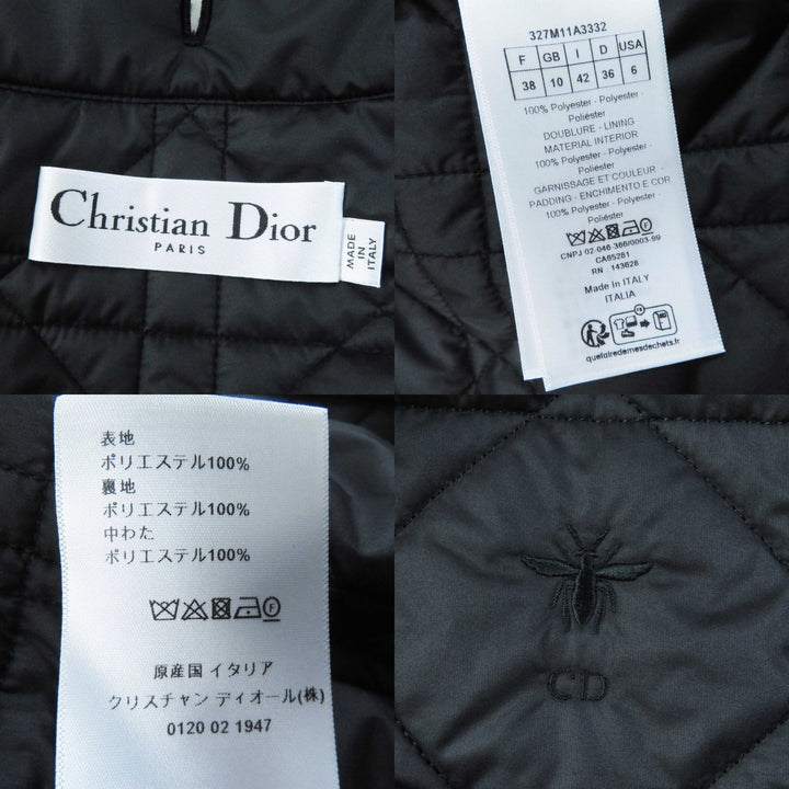 Excellent Christian Dior trench coat black cotton Women 42 327M11A3332